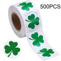 100-500pcs 1 inch Clover Stickers Saint Patricks Day Shamrock Stickers for Gift Decor Daily Necessities Green Lucky Seal Labels Stickers Labels