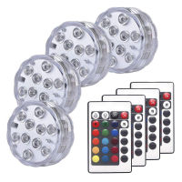 RGB Remote Control Submersible Light IP68 Waterproof Underwater Lights Pond Swimming Pool Decorative Night Lamps For Aquarium