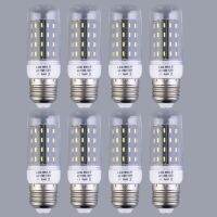 CarCool 8x ทนทานอบอุ่นสีขาว/สีขาว E27 LED 5วัตต์4014 SMD ปกหลอดไฟข้าวโพด