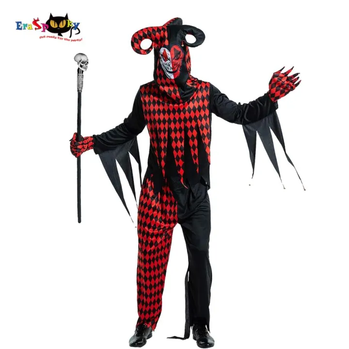 Eraspooky Men Horror Clown Costume Fancy Dress Adult Gothic Killer Halloween  Party Outfit On Sale | Lazada PH