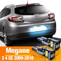 2ชิ้น LED ป้ายทะเบียนหลอดไฟอุปกรณ์เสริมสำหรับเรโนลต์ Megane 3 4 CC 2009 2010 2011 2012 2013 2014 2015 2016 2017 2018