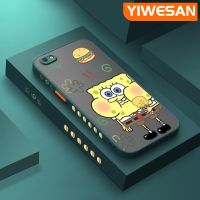 YIWESAN เคสสำหรับ OPPO A77 F3 F3 Plus,เคสการ์ตูน SpongeBob มีน้ำค้างแข็งโปร่งใสแข็งขอบสี่เหลี่ยมด้านข้างปลอกซิลิโคนกล้องกันกระแทกเคสนิ่ม