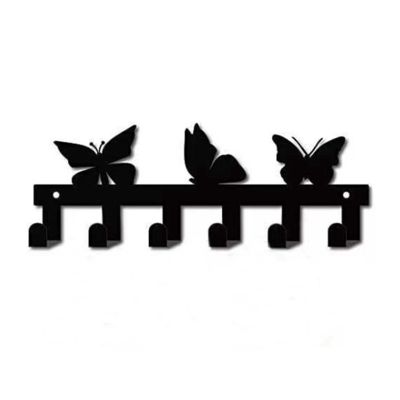 Key Rack Holder,Wall Mounted Key Holder 6 Hook Hanging Rack Cute Key Decorative with Screws Anchors for Coat Clothes