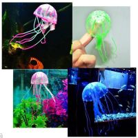 【LZ】☎❒  Colorido Artificial Brilhante Efeito Jellyfish Fish Tank Decor Mini ornamento submarino decoração aquática Pet Shop