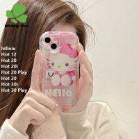 ใหม่ Hello Kitty เคสโทรศัพท์นิ่มสำหรับ Infinix Hot 30 30i ขายดี30 Play Hot 20 Hot 20i Hot 20 Play Hot น่ารักแฟชั่น3D 12ลายการ์ตูนแอนิเมชั่นขอบหยักเคสด้านหลังป้องกันเด็กผู้หญิงน่ารัก