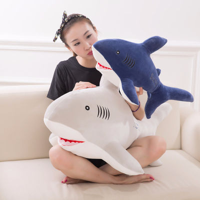 45/55/65/85CM Cute Soft Cartoon Shark Plush Doll Stuffed Toy Sleeping Hug Pillow Kid Boy Girl Birthday Gift Home Decoration