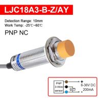 พร็อกซิมิตี้สวิตซ์ Ljc18a3-B-Z M18แบบเก็บได้10มม. ตรวจวัดระยะทาง Ax Ay Bx By Dc6-36v Npn Pnp