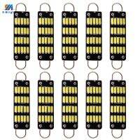 10PCS Festoon C5W Led Rigid Loop 44MM Dome Map Light Car Bulbs 12VDC 4014 4410 561 567 562 License Plate Lamp White Interior Bulbs  LEDs HIDs