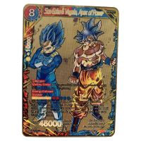 【LZ】hjb319 Dragon Ball  Gold Card  Anime Super Saiyan Son Goku Vegeta  rare card Metal Card Classic Collection Toys  Collection Cards