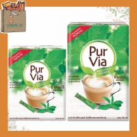 Pur Via Stevia 40 Sticks and 100 Sticks เพอเวีย สตีเวีย จากใบหญ้าหวาน 1 กล่อง มี 40 ซอง และ 100 ซอง purvia equal