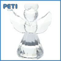 PETIHOME คริสตัลสีขาว คอลเลกชันตุ๊กตาคริสตัลรูปนางฟ้า โปร่งใสโปร่งใส นางฟ้านางฟ้า คริสตัลใสตกแต่ง แฟชั่นที่ทันสมัย ของตกแต่งคริสตัลรูปนางฟ้า บ้านในบ้าน