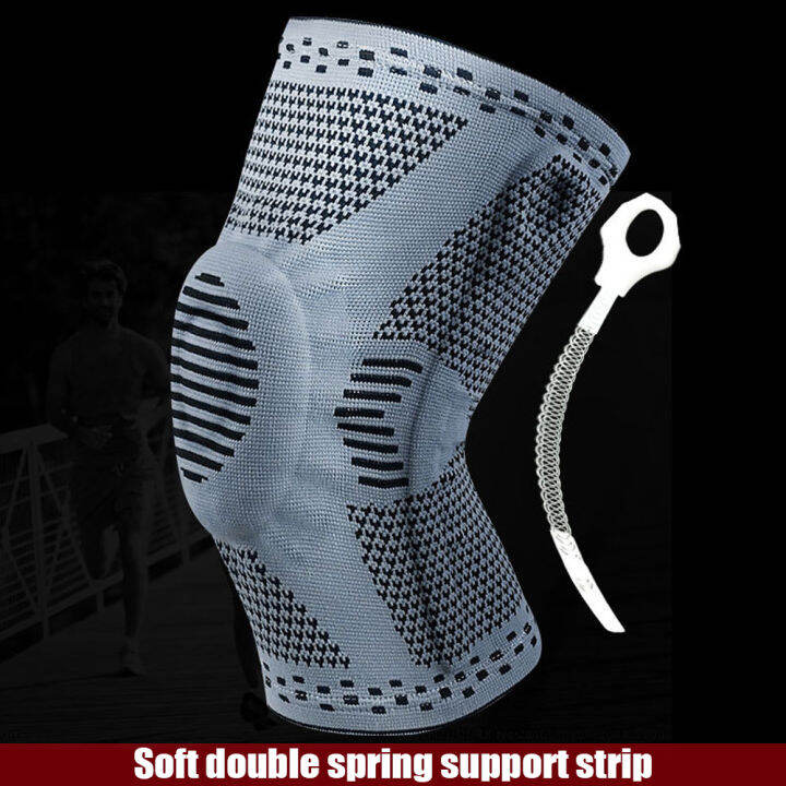 2pcspair-sports-compression-knee-support-ce-pala-protector-knitted-silicone-spring-leg-pad-for-cycling-running-basketball