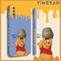 YIWESAN สำหรับ Samsung Galaxy A50 A50s A30s A90 5G A70 A70s การ์ตูน Winnie The Pooh Bear ออกแบบใหม่กันกระแทกโทรศัพท์เต็มรูปแบบกลับกล้องด้านข้างขอบซิลิโคนอ่อนกรณีป้องกันกรณี