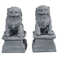 【hot】☊☌ Statue Shui Foo Guardian Dogs Chinese Garden Figurine Kylin