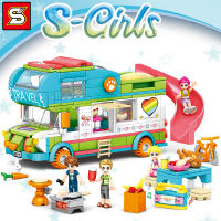 ProudNada Toys ของเล่นเด็ก ตัวต่อเลโก้ เลโก้ รถขายอาหาร  S S-GIRLS FOOD TRUCK 433+PCS SY6572