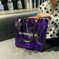 Summer transparent jelly large bag womens bag new 2020 Korean version versatile tote bag large capacity internet celebrity handbag