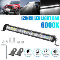 12นิ้ว450วัตต์ชุดรวมไฟสนามไฟบาร์ Led ไฟการขับรถบรรทุก12000lm 6000K สำหรับ4wd Suv