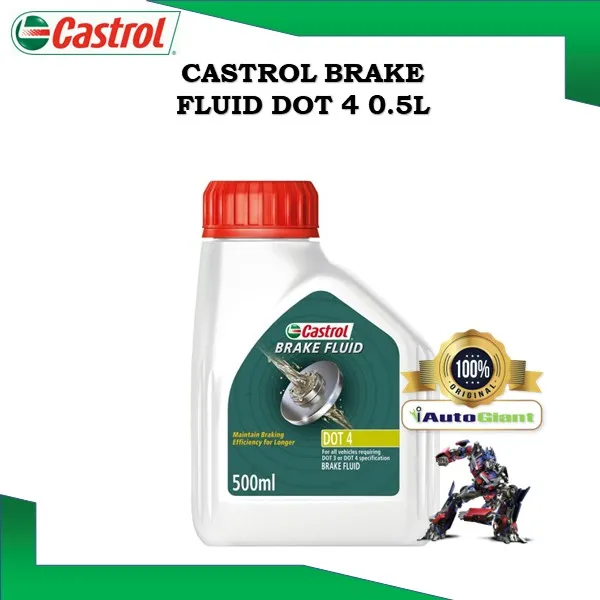 CASTROL BRAKE FLUID DOT 3. (0.5LITER) (100 ORIGINAL) Lazada