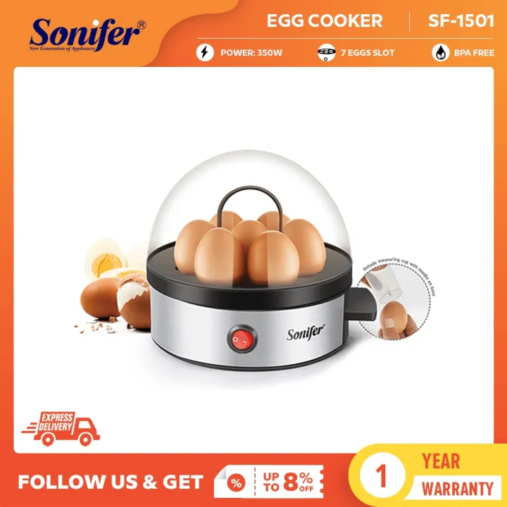 Sonifer Rapid Egg Cooker, 7 Egg Capacity Electric Egg Cooker Auto Shut