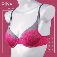 **โปร 3 ตัว 759.- เลือกแบบได้**  RIKA ยกทรง ฟองปั้ม MOLD push up บราดันนม (คัพ A70 - C75) มีโครง GV1244  แต่งลูกไม้เต้า สไตล์เซ็กซี่ ตะขอหลัง 3 แถว