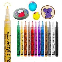 1pc  Acrylic Paint Pens Waterproof Permanent Marker Pens Acrylic Pens for DIY Rock Stone Ceramic Glass Mugs Wood Cups  Mugs Saucers