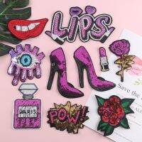 High Heels Lipstick Sequin Patches Ladies Perfume Womens T-shirt Bags Clothing for Patch Fashion Decor Applique Accessories Fashion Accessories