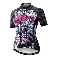 Womens Skull Cycling Jersey Road Bicycle Shirt MTB Bike Jersey Top Sport Ropa Ciclismo Clothing Mountain Bike Motorcycle Jerseys Motocross Sportwear