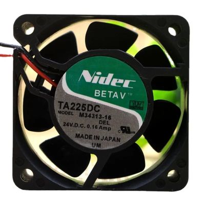 New CPU cooling fan NIDEC TA225DC M34313-16 24V 0.16A 6CM 6025 inverter fan Computer fan 60*60*25MM