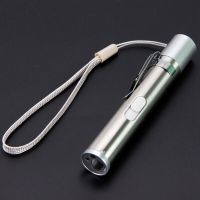 Usb Rechargeable Led Laser Flashlight High Quality Powerful Mini Led Torch Pen Design Hanging Flash Light With Metal Clip