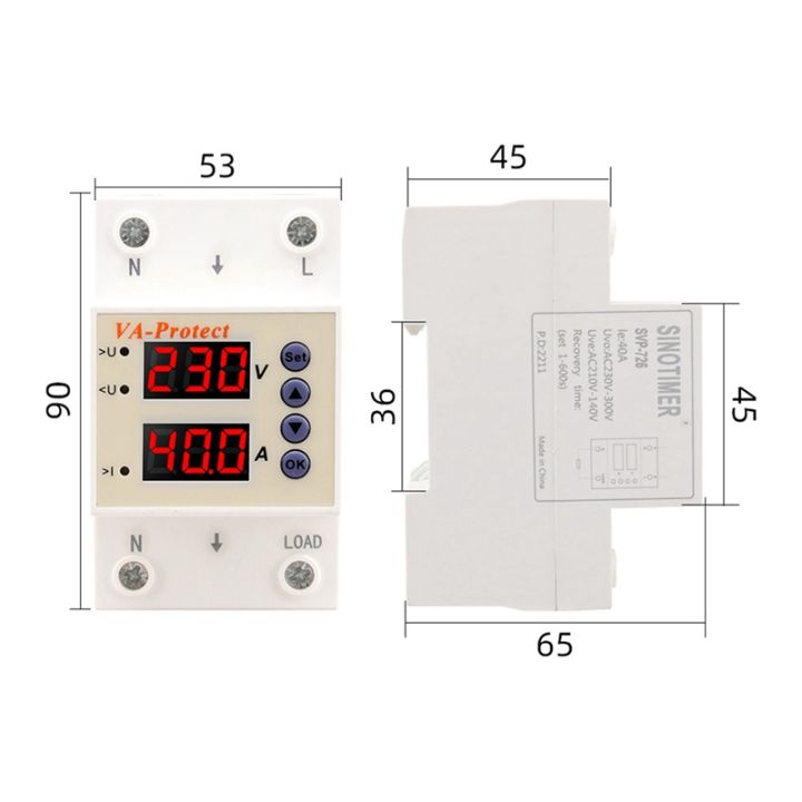 sinotimer-40a-relay-over-current-protection-adjustable-over-voltage-protector-family-expenses-relay-over-current-protection