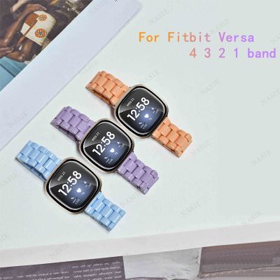 Candy Color Resin Strap For Fitbit Versa 4 3 Sense Macaron Replace Wrist Watchband Belt Smart Watch Band For Fitbit Versa 2 1