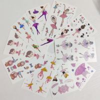 【YF】 10pc Children Temporary Tatoo Sticker Waterproof Fake Tattoo Ballet Girl Star Dance Love Tattoos Hand Foot Tatouage Boy