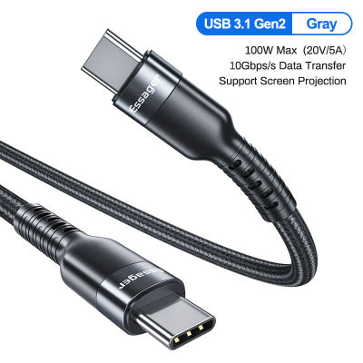 Essager USB Type C to USB-C Extension Cable For Macbook Huawei Mate 20 Pro Samsung S20 S10 USBC to Type-C Extender Converter