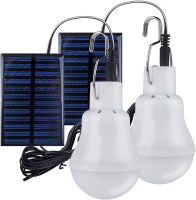 (TEX)LED Solar Bulb Light Waterproof Outdoor 5V USB Charged Hanging Emergency Sunlight Powered Lamp Portable Powerful Indoor House