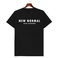 เสื้อยืดคอกลม NEW NORMAL สีดำ มีเก็บปลายทาง