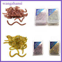 Wangzhansi เครื่องมือเหยื่อนิ่มเหยื่อล่อปลาจำลองหนอนทะเลเทียม15ชิ้น/กล่อง