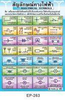 INTOP By OST Plastic Poster Electrical Symbols สัญลักษณ์ทางไฟฟ้า : 50x70 Cm #EP-263