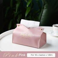 Household Home Large Storage Leather Tissue Box Napkin Holder Car Tissue Box Home Living Room Holder Case Storage Hotel Carton