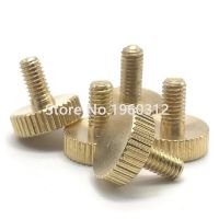 2-5pcs M3 M4 M5 M6 DIN653 GB835  Brass Thumb Screw  Knurling Flat Head Thumb Screw Hand Tighten Computer Screws Nails Screws  Fasteners