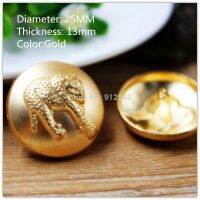 15418178 10pcs25mm Classic fashion Golden Leopard metal buttonsDIY handmade materials Clothing accessories