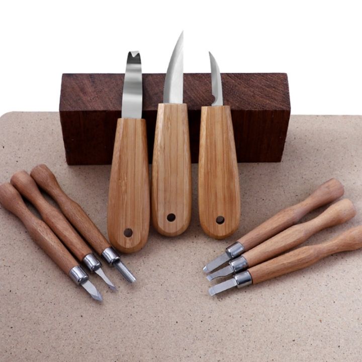 sharpener-wood-carving-tool-craft-deluxe-wood-carving-kit-chisel-woodworking-cutter-มีดแกะสลักความแข็งสูง