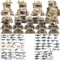 Russian Alpha Special Force Figures Military Modern Army Soldiers Building Blocks Camouflage Backpack Weapons Bricks Toys