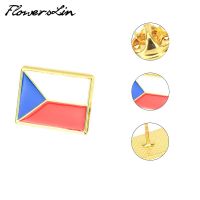 FlowersLin Czech Republic National Waving Metal Lapel Flag Pin Brooch Badge For Costume Accessories Fashion Brooches Pins