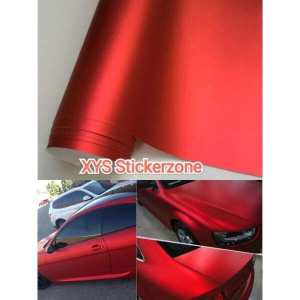 Premium Matte Chrome Red Metallic/Satin Red Foil Wrap Sticker Lazada PH
