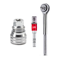 3/8 นิ้ว 10-19 มม. หัวประแจแขนซ่อม เครื่องมือ ปรับได้ Hex Universal Socket Torque Ratchet Wrench-pangyh