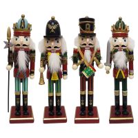 Traditional 30cm Height Wooden Nutcracker Soldier Ornaments Xmas Decor Pendant Collectibles Gift