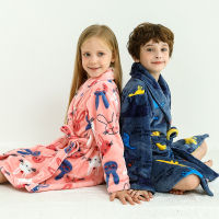 Flannel Pajamas for Kids Girls Mermaid Bathrobe Winter Warm Pyjamas 2021 Autumn Teens Boys Bath Robe Toddler Nightwear Sleepwear