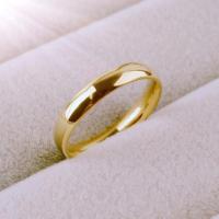คุณภาพสูง Cincin Rose Gold แหวนเรียบง่าย4มม. แหวนแต่งงานคู่พิเศษสำหรับทั้งหญิงและชาย