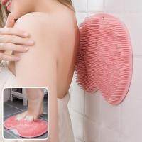 ☃▪ Exfoliating Shower Massage Scraper Bathroom Non-slip Bath Mat Back Massage Brush Silicone Foot Wash Body Cleaning Bathing Tool