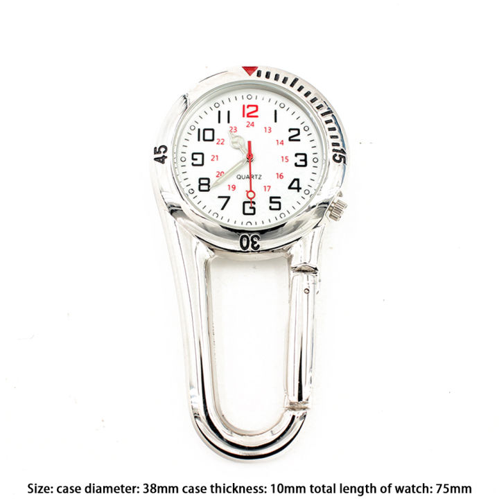 ขาย-well-hot-luminous-dial-clip-on-carabiner-pocket-watch-นาฬิกาแขวนปีนเขา